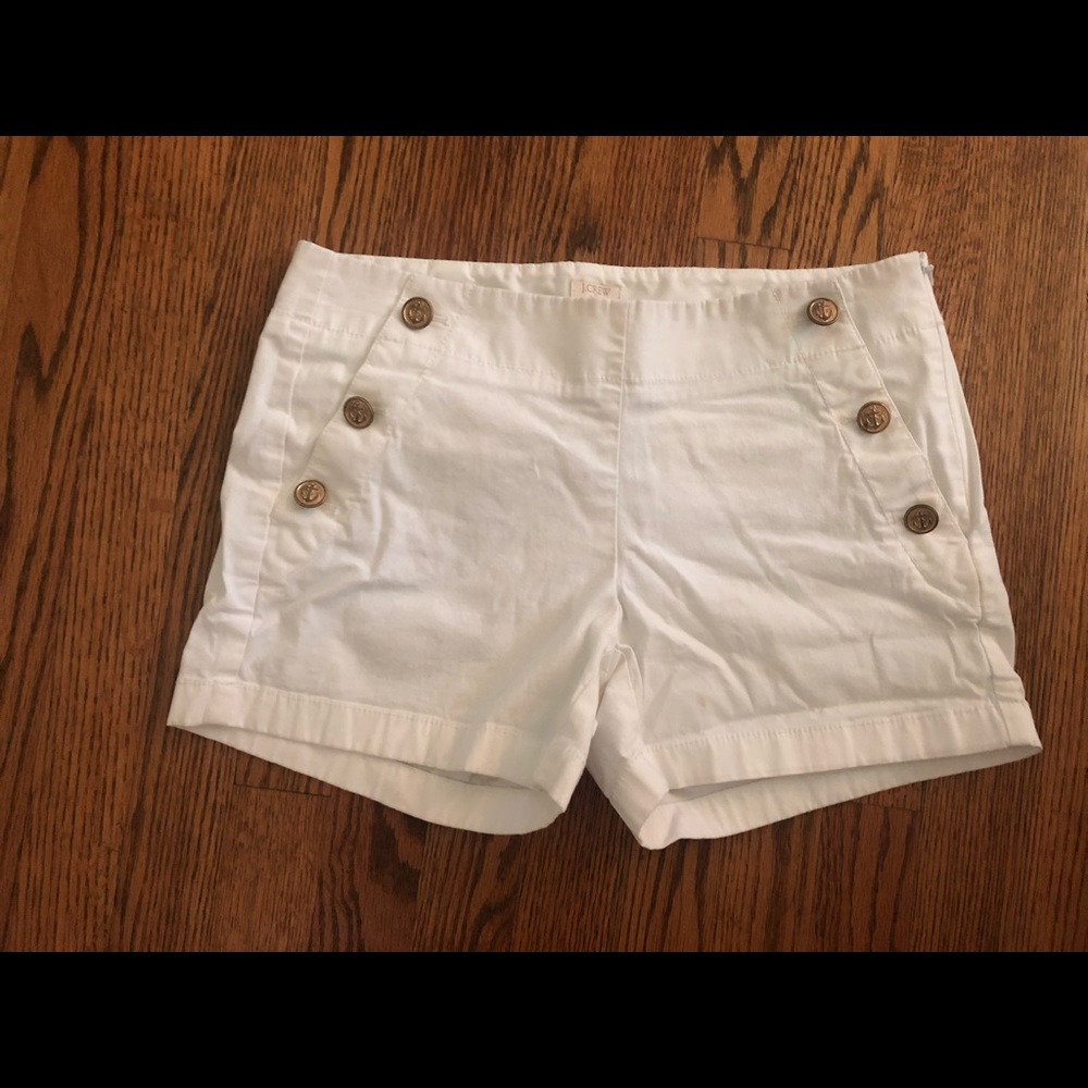 J. Crew white sailor shorts